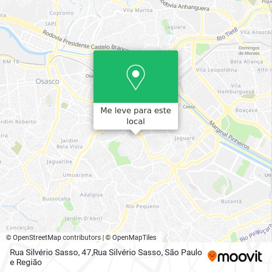 Rua Silvério Sasso, 47,Rua Silvério Sasso mapa