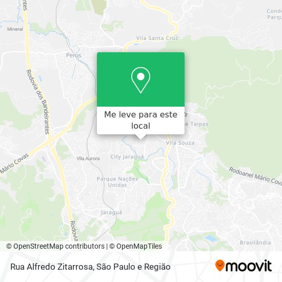 Rua Alfredo Zitarrosa mapa