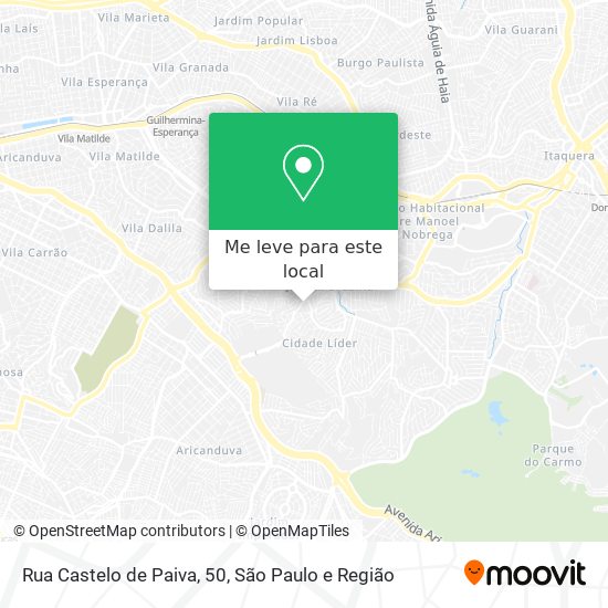 Rua Castelo de Paiva, 50 mapa