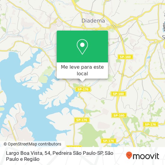 Largo Boa Vista, 54, Pedreira São Paulo-SP mapa