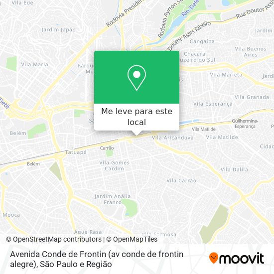 Avenida Conde de Frontin (av conde de frontin alegre) mapa