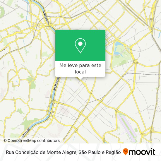 Rua Conceição de Monte Alegre mapa