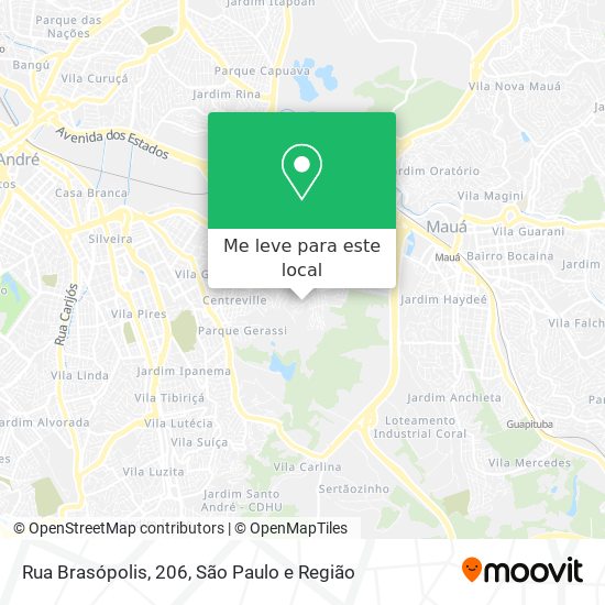 Rua Brasópolis, 206 mapa