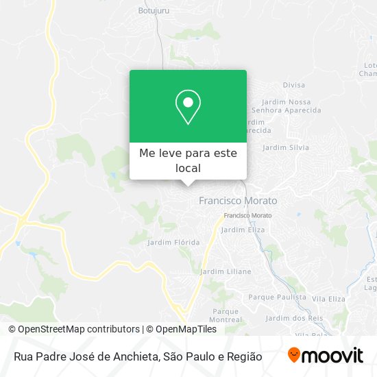 Rua Padre José de Anchieta mapa