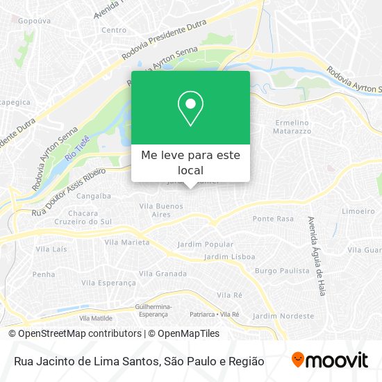 Rua Jacinto de Lima Santos mapa
