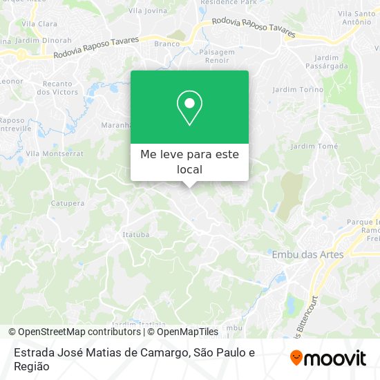 Estrada José Matias de Camargo mapa