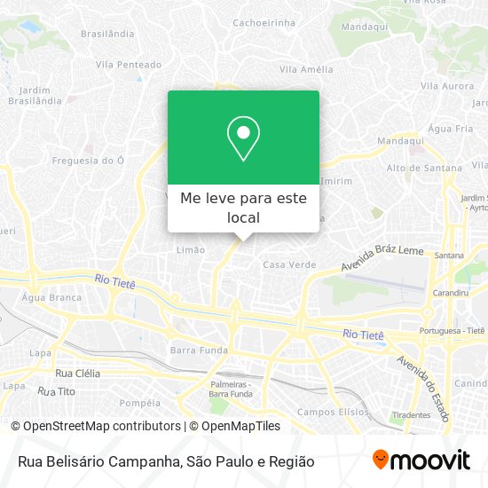 Rua Belisário Campanha mapa