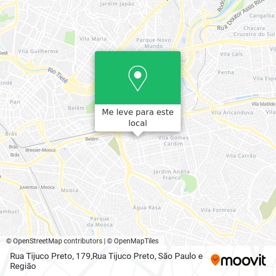 Rua Tijuco Preto, 179,Rua Tijuco Preto mapa