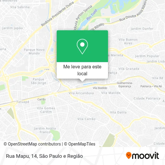 Rua Mapu, 14 mapa
