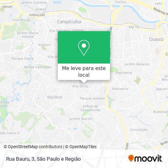 Rua Bauru, 3 mapa