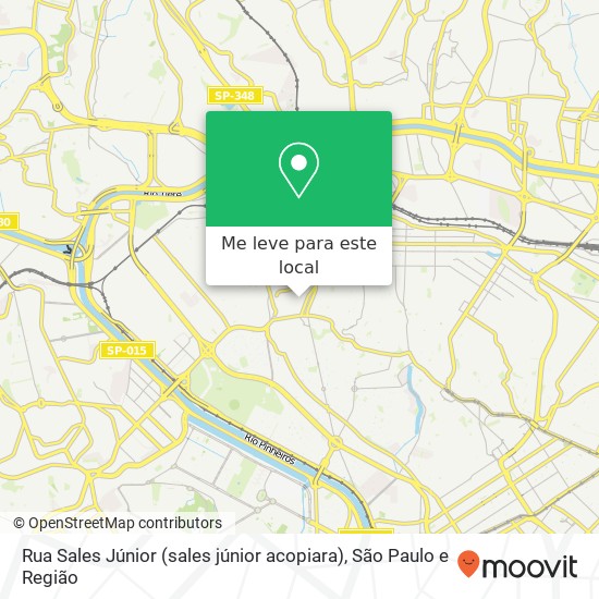 Rua Sales Júnior (sales júnior acopiara), Lapa São Paulo-SP mapa