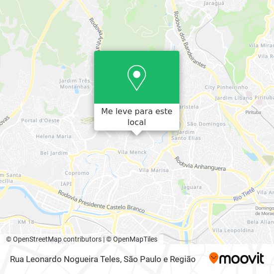 Rua Leonardo Nogueira Teles mapa