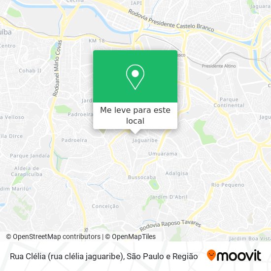 Rua Clélia (rua clélia jaguaribe) mapa