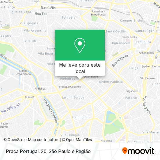 Praça Portugal, 20 mapa