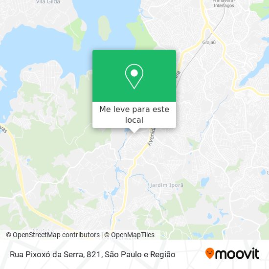 Rua Pixoxó da Serra, 821 mapa
