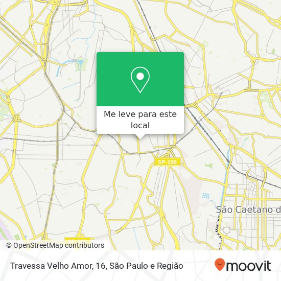 Travessa Velho Amor, 16, Ipiranga São Paulo-SP mapa