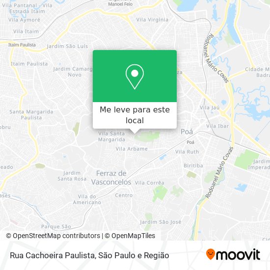 Rua Cachoeira Paulista mapa