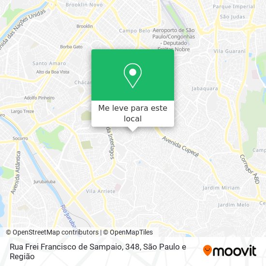 Rua Frei Francisco de Sampaio, 348 mapa