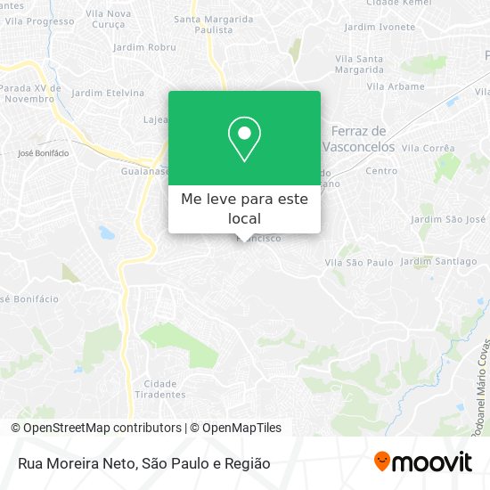 Rua Moreira Neto mapa