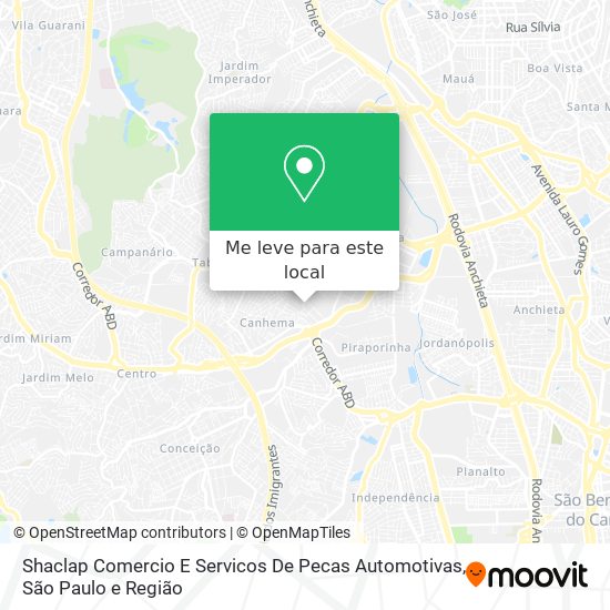 Shaclap Comercio E Servicos De Pecas Automotivas mapa
