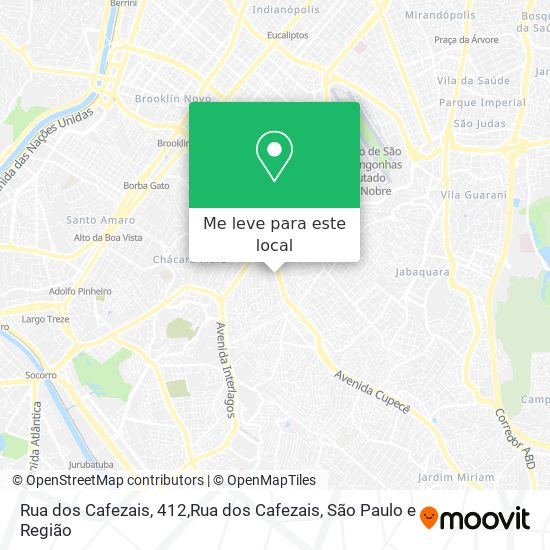 Rua dos Cafezais, 412,Rua dos Cafezais mapa