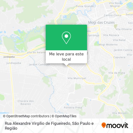 Rua Alexandre Virgílio de Figueiredo mapa