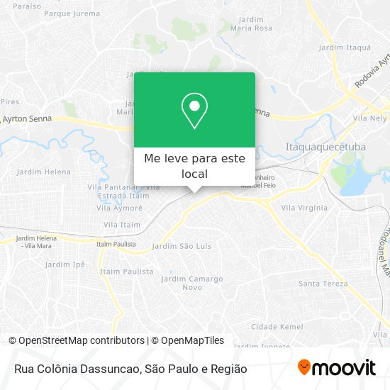 Rua Colônia Dassuncao mapa