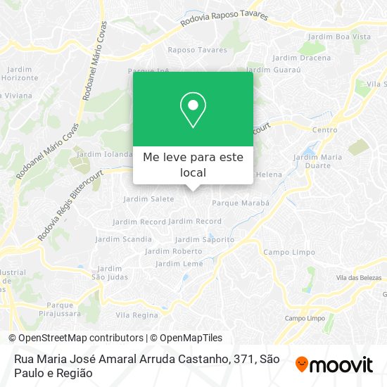 Rua Maria José Amaral Arruda Castanho, 371 mapa