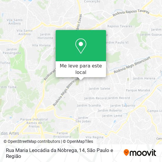 Rua Maria Leocádia da Nóbrega, 14 mapa