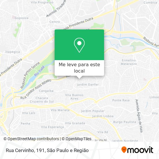 Rua Cervinho, 191 mapa