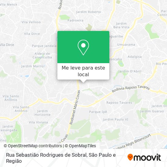 Rua Sebastião Rodrigues de Sobral mapa