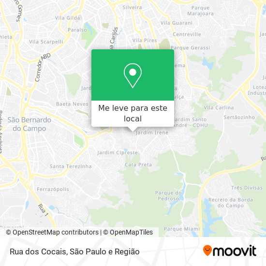 Rua dos Cocais mapa