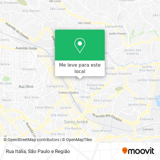 Rua Itália mapa