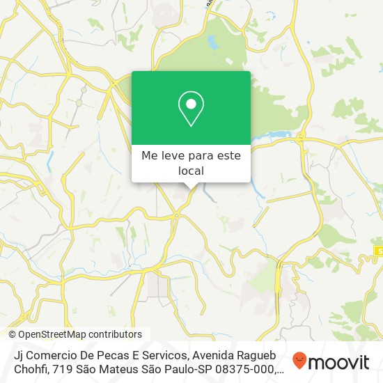 Jj Comercio De Pecas E Servicos, Avenida Ragueb Chohfi, 719 São Mateus São Paulo-SP 08375-000 mapa