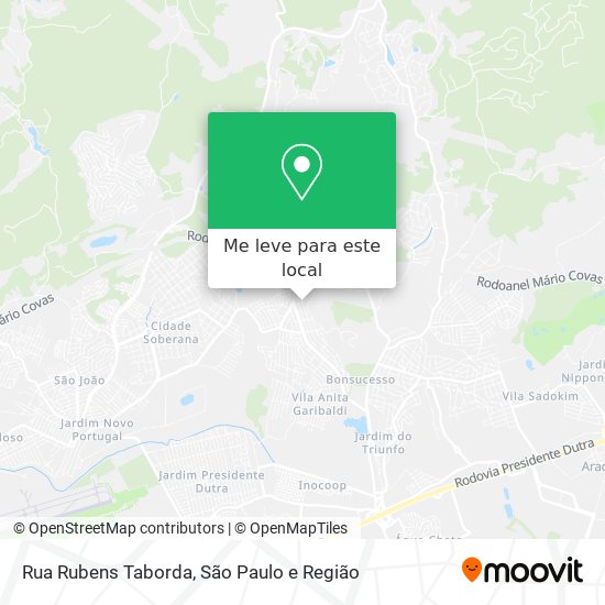 Rua Rubens Taborda mapa