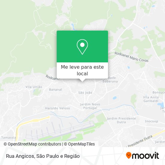 Rua Angicos mapa
