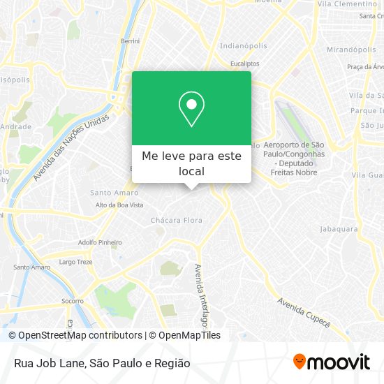 Rua Job Lane mapa