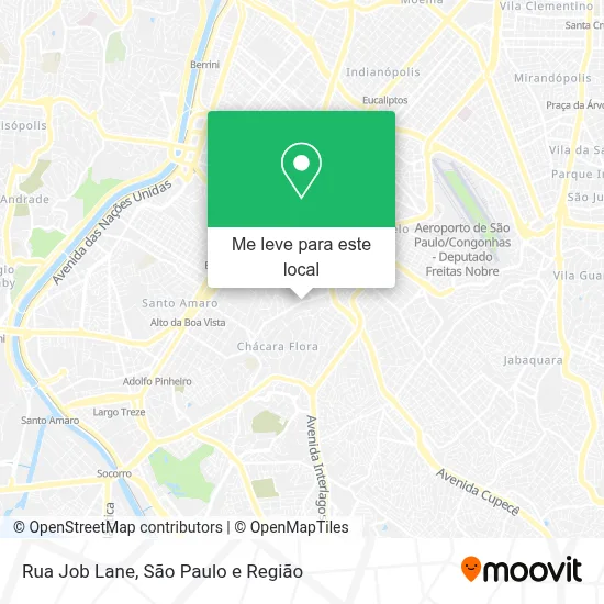 Rua Job Lane mapa