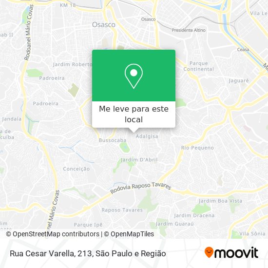 Rua Cesar Varella, 213 mapa