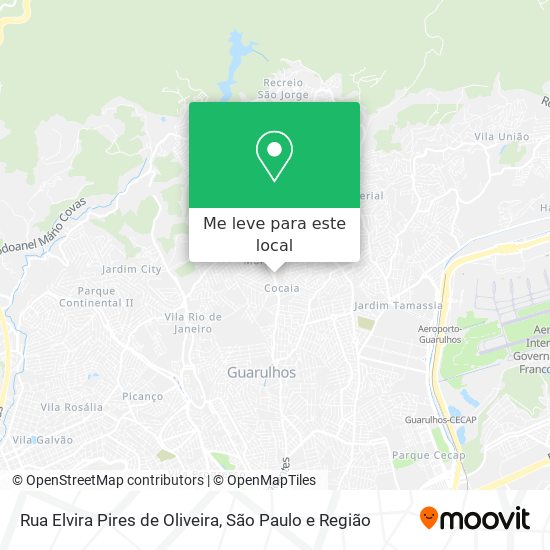 Rua Elvira Pires de Oliveira mapa