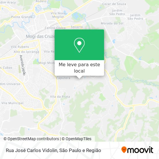 Rua José Carlos Vidolin mapa