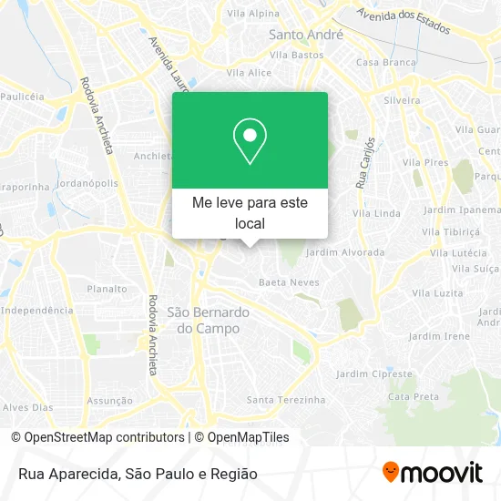 Rua Aparecida mapa
