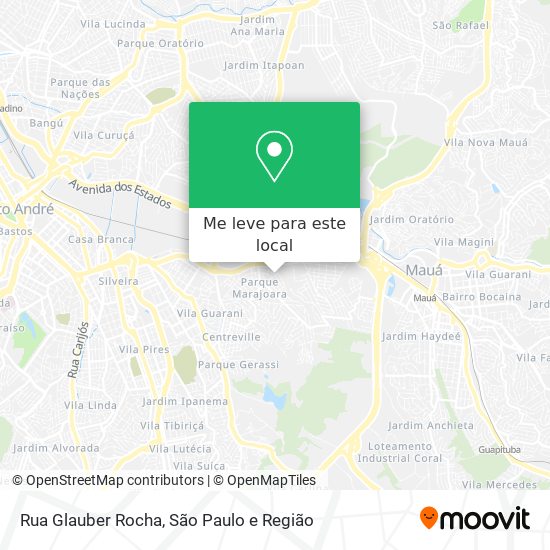 Rua Glauber Rocha mapa