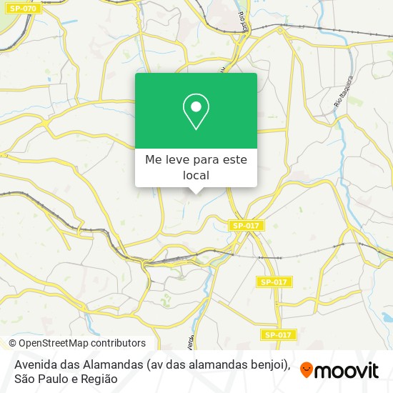 Avenida das Alamandas (av das alamandas benjoi) mapa