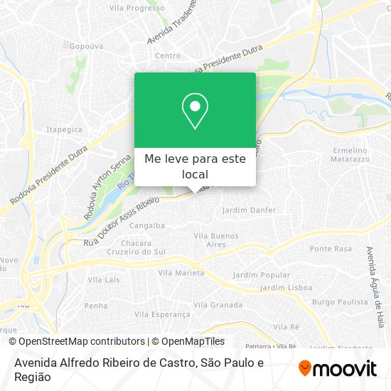 Avenida Alfredo Ribeiro de Castro mapa