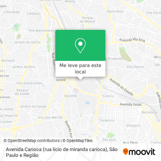 Avenida Carioca (rua lício de miranda carioca) mapa