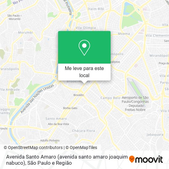 Avenida Santo Amaro (avenida santo amaro joaquim nabuco) mapa