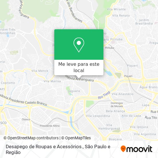 Desapego de Roupas e Acessórios. mapa