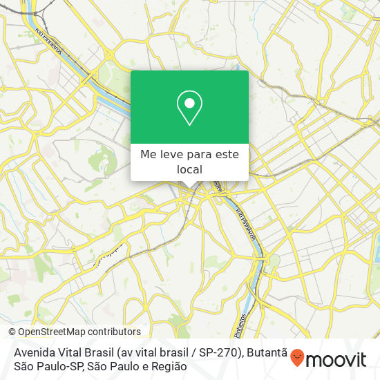 Avenida Vital Brasil (av vital brasil / SP-270), Butantã São Paulo-SP mapa