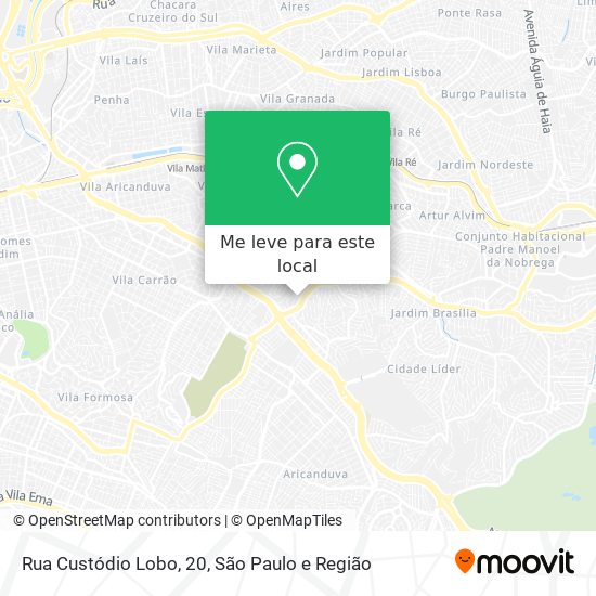 Rua Custódio Lobo, 20 mapa